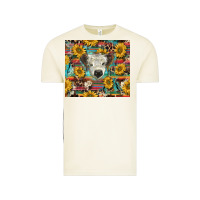 Vintage Arctic white Scottish calf and sunflowers Vintage Tee - BarkalooDesign