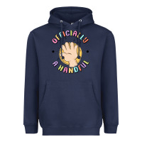 Navy officially a handful Heavyweight Hoodie - MaliasSmallBusiness