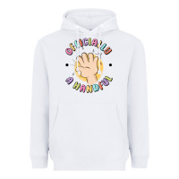 White officially a handful Heavyweight Hoodie - MaliasSmallBusiness