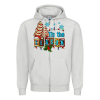Tis The Season Christmas Tree Cake Ado Zipper Hoodie | Teevron