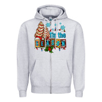 Heather Grey tis the season christmas tree cake ado Zipper Hoodie - AdoDesignShop