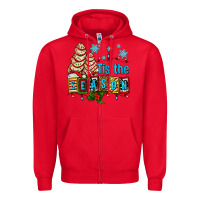 Red tis the season christmas tree cake ado Zipper Hoodie - AdoDesignShop