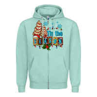 Seafoam tis the season christmas tree cake ado Zipper Hoodie - AdoDesignShop