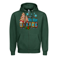 Sports Green tis the season christmas tree cake ado Zipper Hoodie - AdoDesignShop