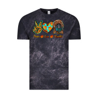 Cloud Black peace love thankful Vintage Tee - RanaPortraitStore