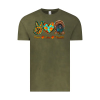 Vintage Olive peace love thankful Vintage Tee - RanaPortraitStore