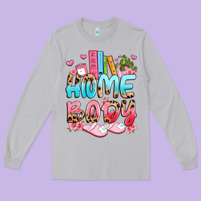 Homebody Long Sleeve Tee Designed By Jahusdesignshop