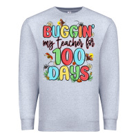 Heather Grey buggin my teacher for 100 days Premium Sweatshirt - MaliasSmallBusiness