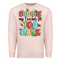 Pale Pink buggin my teacher for 100 days Premium Sweatshirt - MaliasSmallBusiness