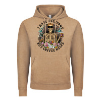 Vintage Coffee I Hate Everyone But Coffee Helps With Flowers Vintage Hoodie - RanaPortraitStore