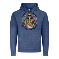 Vintage Denim I Hate Everyone But Coffee Helps With Flowers Vintage Hoodie - RanaPortraitStore