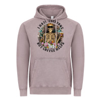 Vintage Zinc I Hate Everyone But Coffee Helps With Flowers Vintage Hoodie - RanaPortraitStore