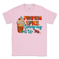 Bubblegum Pink pumpkin spice living my best life Classic Tee - AdoDesignShop