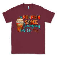 Burgundy pumpkin spice living my best life Classic Tee - AdoDesignShop