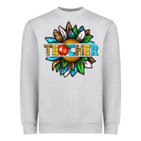 Heather Grey teacher sunflower tbw Heavyweight Sweatshirt - texasbilliewilder