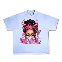 Grape Ice breast cancer survivor afro messy bun Urban Heavy Tee - texasbilliewilder
