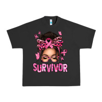 Pigment Black breast cancer survivor afro messy bun Urban Heavy Tee - texasbilliewilder