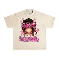 Sandshell breast cancer survivor afro messy bun Urban Heavy Tee - texasbilliewilder