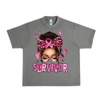 Tornado breast cancer survivor afro messy bun Urban Heavy Tee - texasbilliewilder