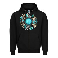 Black western sunflower gemstone Zipper Hoodie - JahusDesignShop