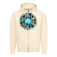 Sandshell western sunflower gemstone Zipper Hoodie - JahusDesignShop