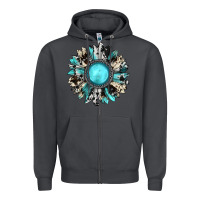 Smoke western sunflower gemstone Zipper Hoodie - JahusDesignShop