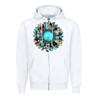 White western sunflower gemstone Zipper Hoodie - JahusDesignShop