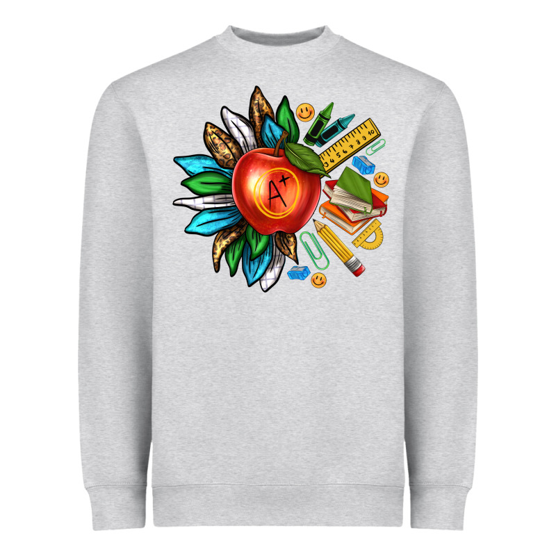 Teacher Sunflower Heavyweight Sweatshirt by texasbilliewilder | Teevron