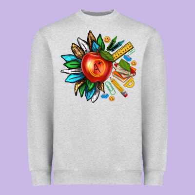 Heavyweight Sweatshirt teacher sunflower