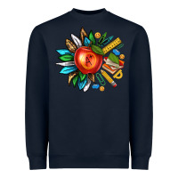 Navy teacher sunflower Heavyweight Sweatshirt - texasbilliewilder