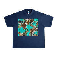 Navy cheetah cowhide tumbler Urban Heavy Tee - BarkalooDesign