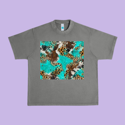 Cheetah Cowhide Tumbler Urban Heavy Tee Designed By Barkaloodesign