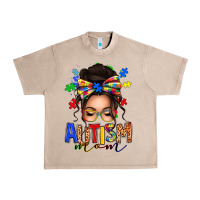 French Oak autism mom afro messy bun Urban Heavy Tee - texasbilliewilder