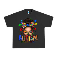 Pigment Black autism mom afro messy bun Urban Heavy Tee - texasbilliewilder