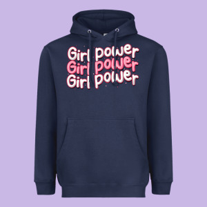 Girl Power Heavyweight Hoodie Designed By Maliassmallbusiness
