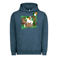 Pigment Midnight Navy Unicorn Dabbing with Shamrock for St. Patricks Day Urban Hoodie - Bettercallsaul