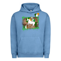 Pigment Pebble Blue Unicorn Dabbing with Shamrock for St. Patricks Day Urban Hoodie - Bettercallsaul