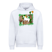 White Unicorn Dabbing with Shamrock for St. Patricks Day Urban Hoodie - Bettercallsaul