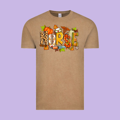 Fall Nurse Vintage Tee Designed By Zillion Design Studio