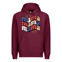 Burgundy American Mama Premium Hoodie - BundleAndBundleShop