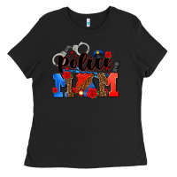 Black police mom Ladies Tee - AdoDesignShop