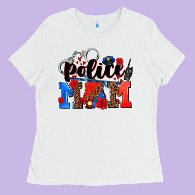 Police Mom Ladies Tee Designed By Adodesignshop