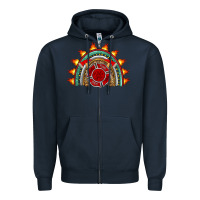 Navy firefighter rainbow Zipper Hoodie - Artiststas