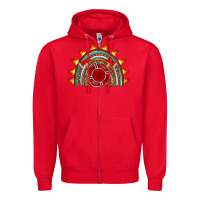 Red firefighter rainbow Zipper Hoodie - Artiststas