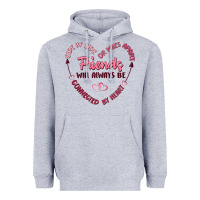 Heather Grey side by or miles apart friends will always be conn Heavyweight Hoodie - MaliasSmallBusiness