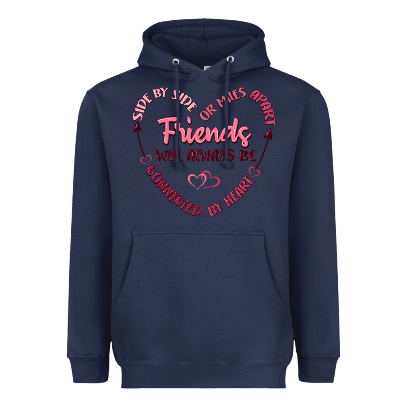 Side By Or Miles Apart Friends Will Always Be Conn Heavyweight Hoodie by MaliasSmallBusiness | Teevron