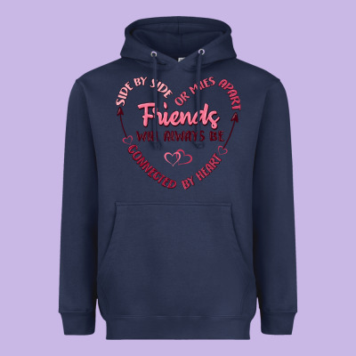 Side By Or Miles Apart Friends Will Always Be Conn Heavyweight Hoodie Designed By Maliassmallbusiness