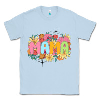 Dusty Blue floral mama Classic Tee - JahusDesignShop