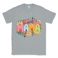 Heather Grey floral mama Classic Tee - JahusDesignShop