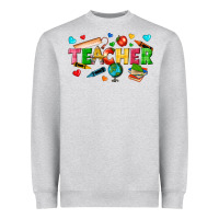 Heather Grey teacher Heavyweight Sweatshirt - texasbilliewilder